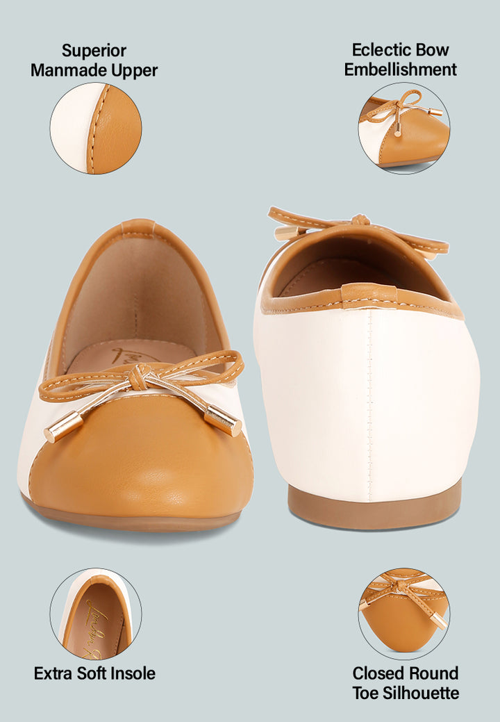 two tone ballet flats by ruw#color_off-white