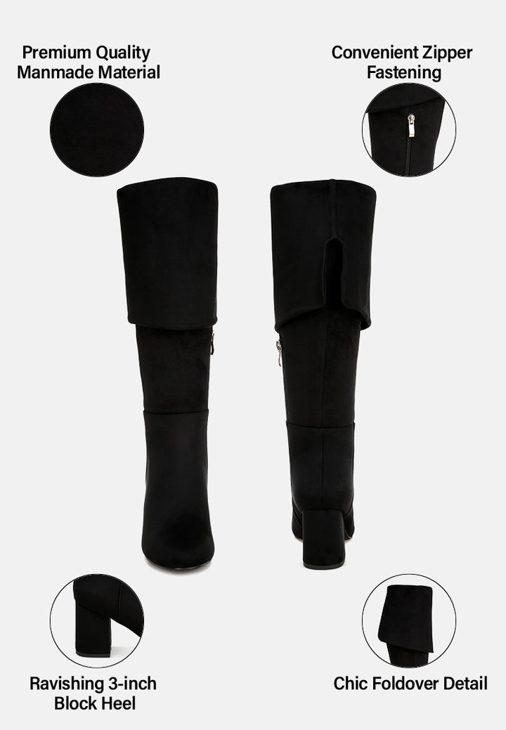 Celina Foldover Long Boots#color_black-suede