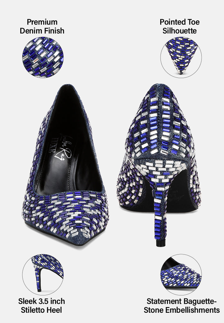 elodie rhinestones embellished pump heels#color_denim