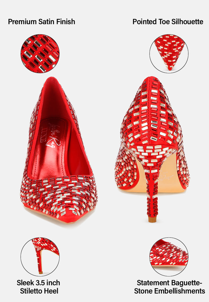 elodie rhinestones embellished pump heels#color_red-satin