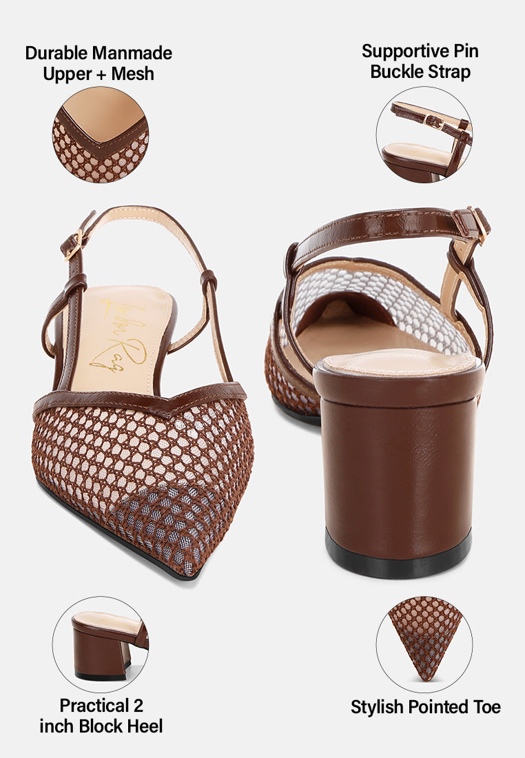 Minelli Sheer Slingback Pumps#color_brown