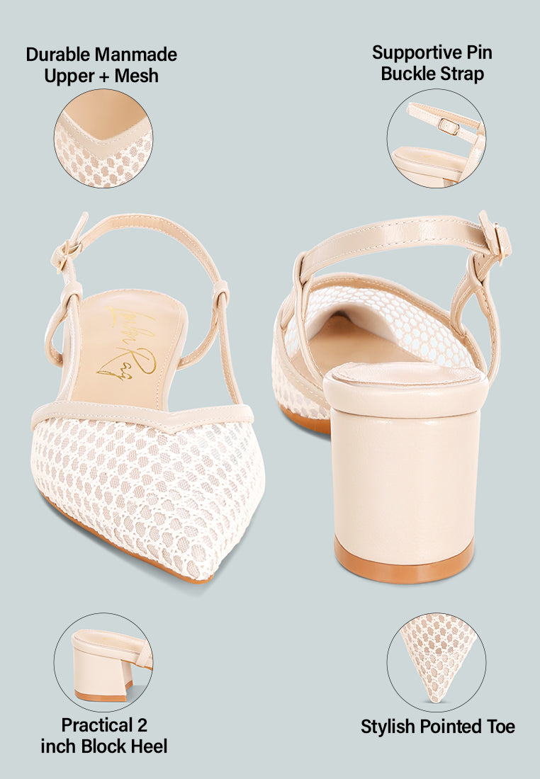 Minelli Sheer Slingback Pumps#color_white
