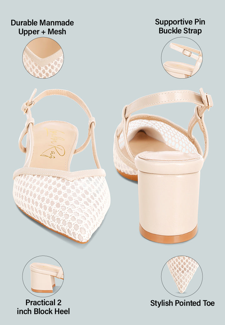 Minelli Sheer Slingback Pumps#color_white