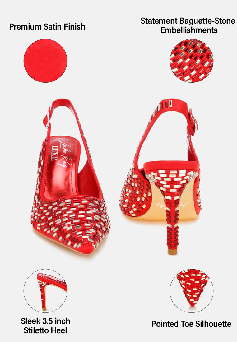lutina rhinestones embellished slingback sandals#color_red