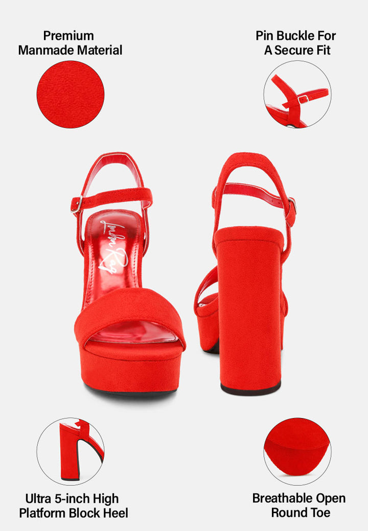 lilasta pin buckle platform block heels#color_red-suede
