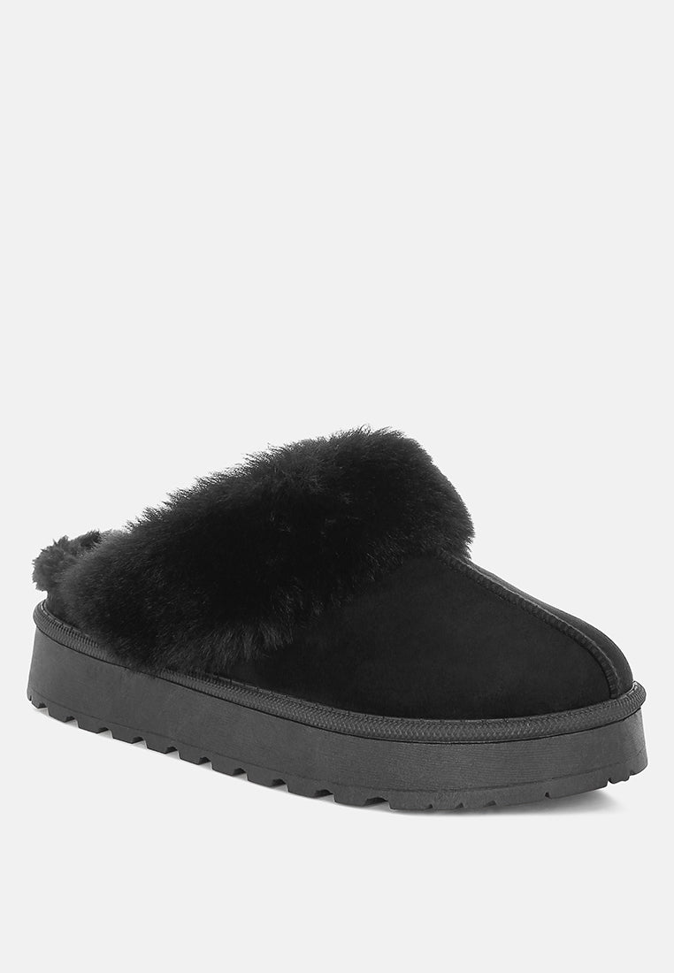 portho faux fur slip ons#color_black