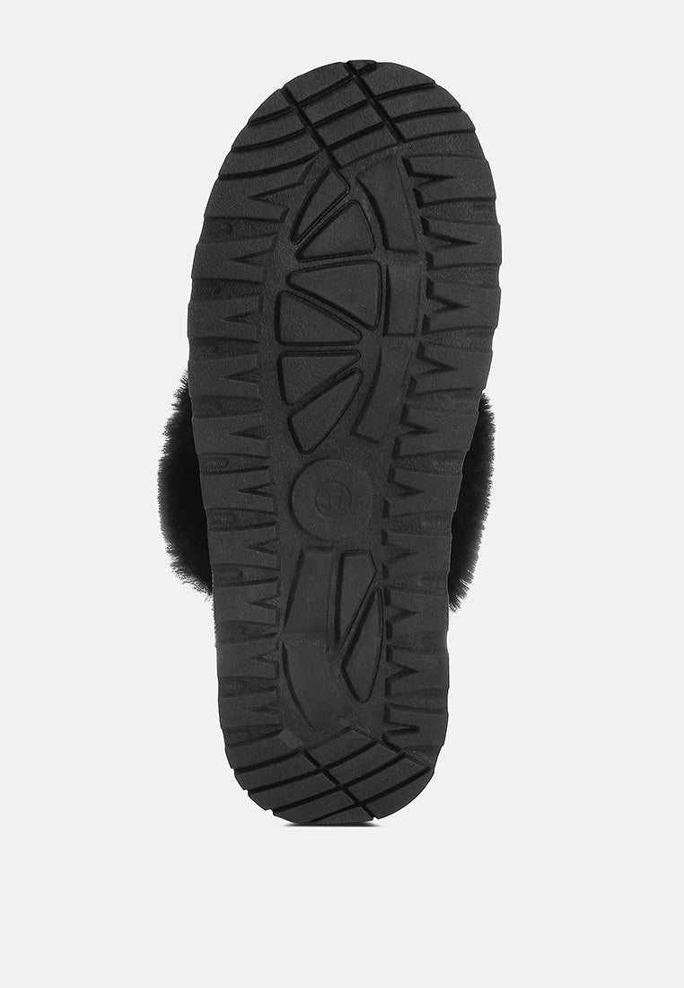 portho faux fur slip ons#color_black