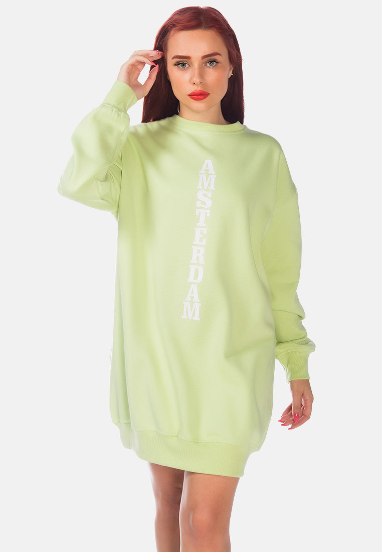 printed oversized live-in sweatshirt by ruw#color_sage-green