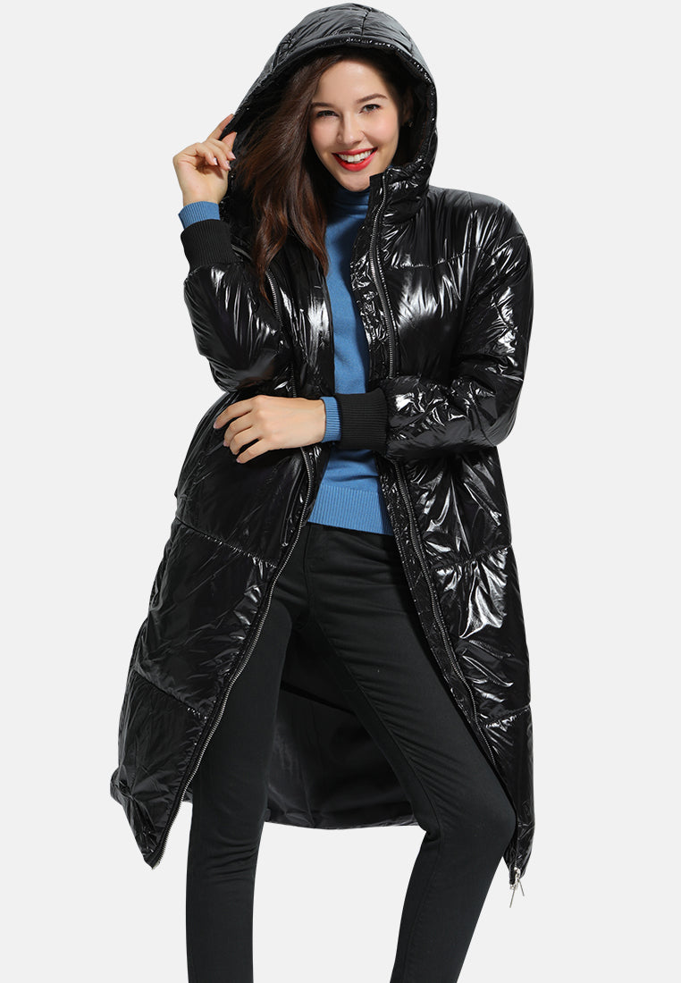 puffer long coat#color_black