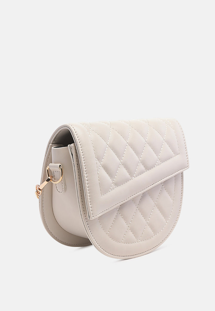 quilted saddle sling bag#color_white