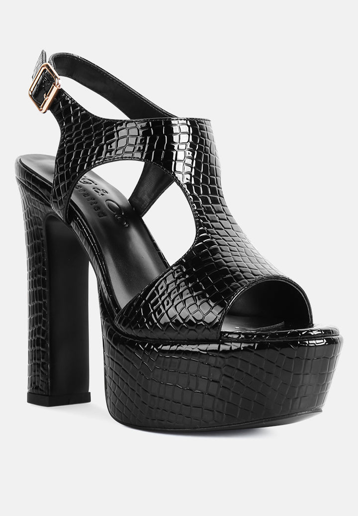 croft croc high heeled cut out sandals by ruw#color_black