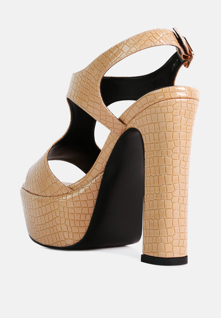 croft croc high heeled cut out sandals by ruw#color_beige