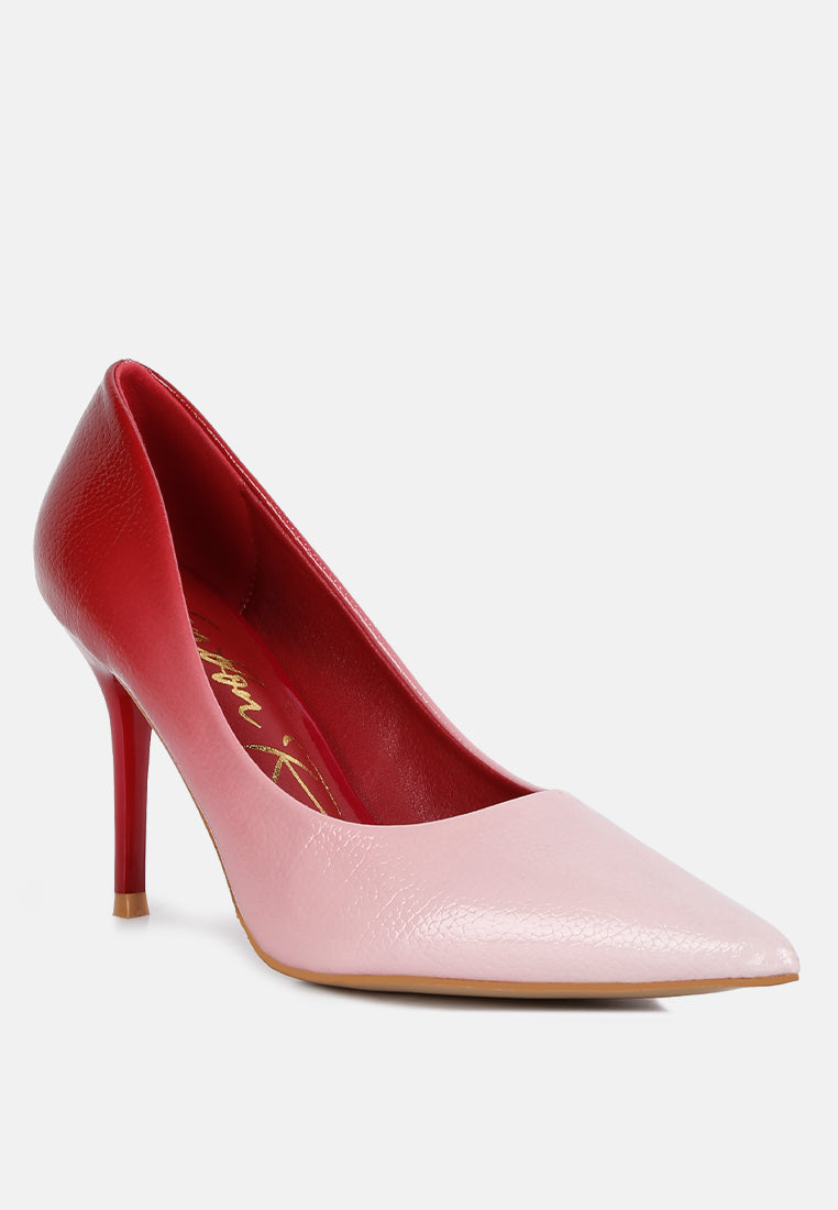 daddario ombre mid heel pumps#color_red