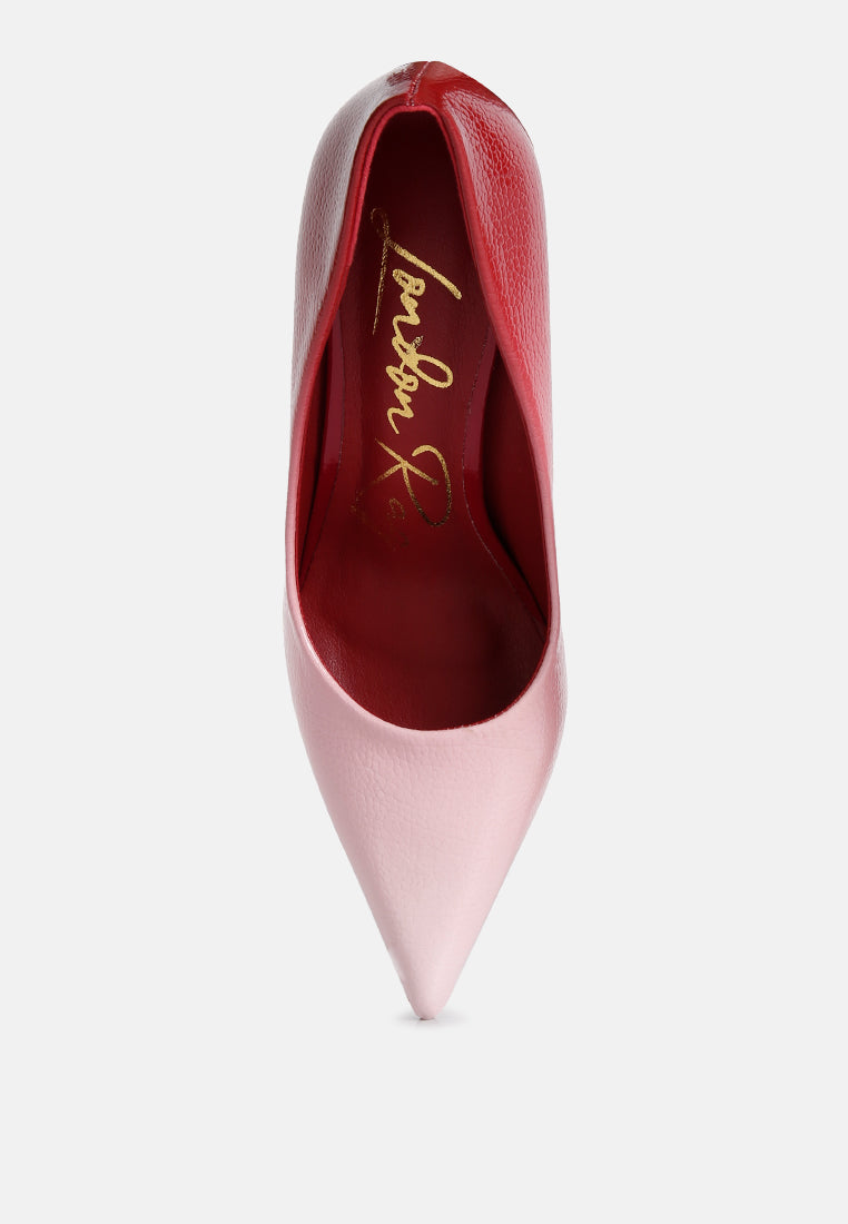 daddario ombre mid heel pumps#color_red