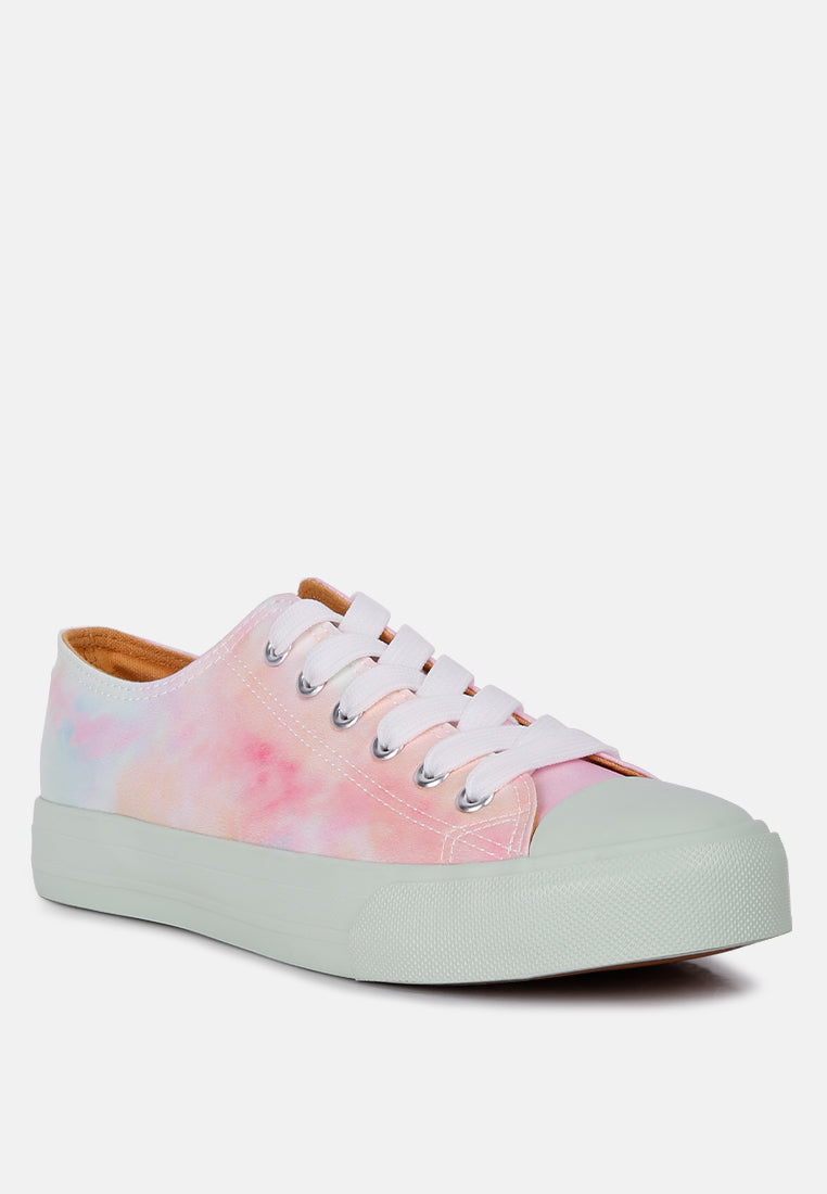 maverick tie dye printed canvas sneakers#color_multi