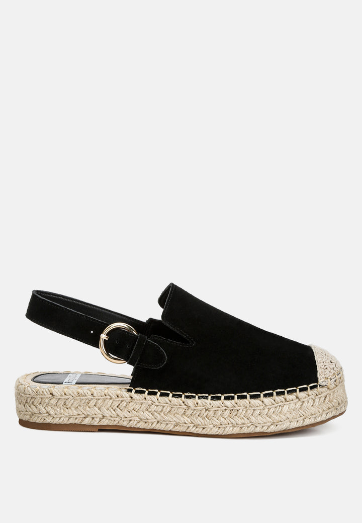 suede slingback strap espadrilles by ruw#color_black