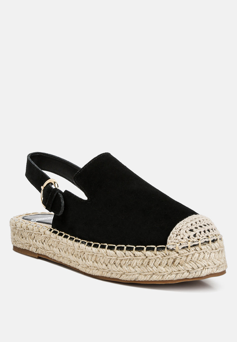 suede slingback strap espadrilles by ruw#color_black