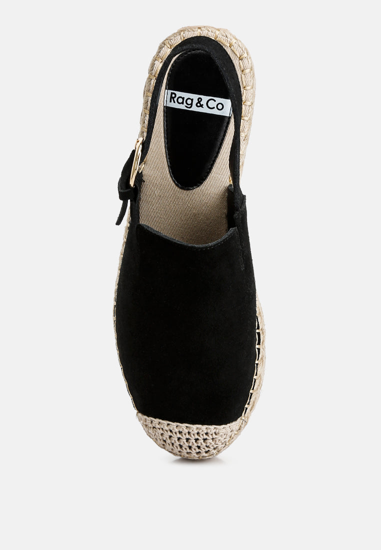 suede slingback strap espadrilles by ruw#color_black