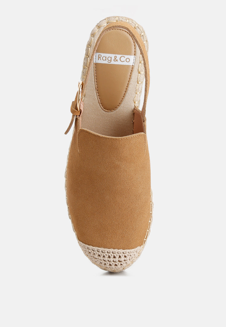 suede slingback strap espadrilles by ruw#color_tan