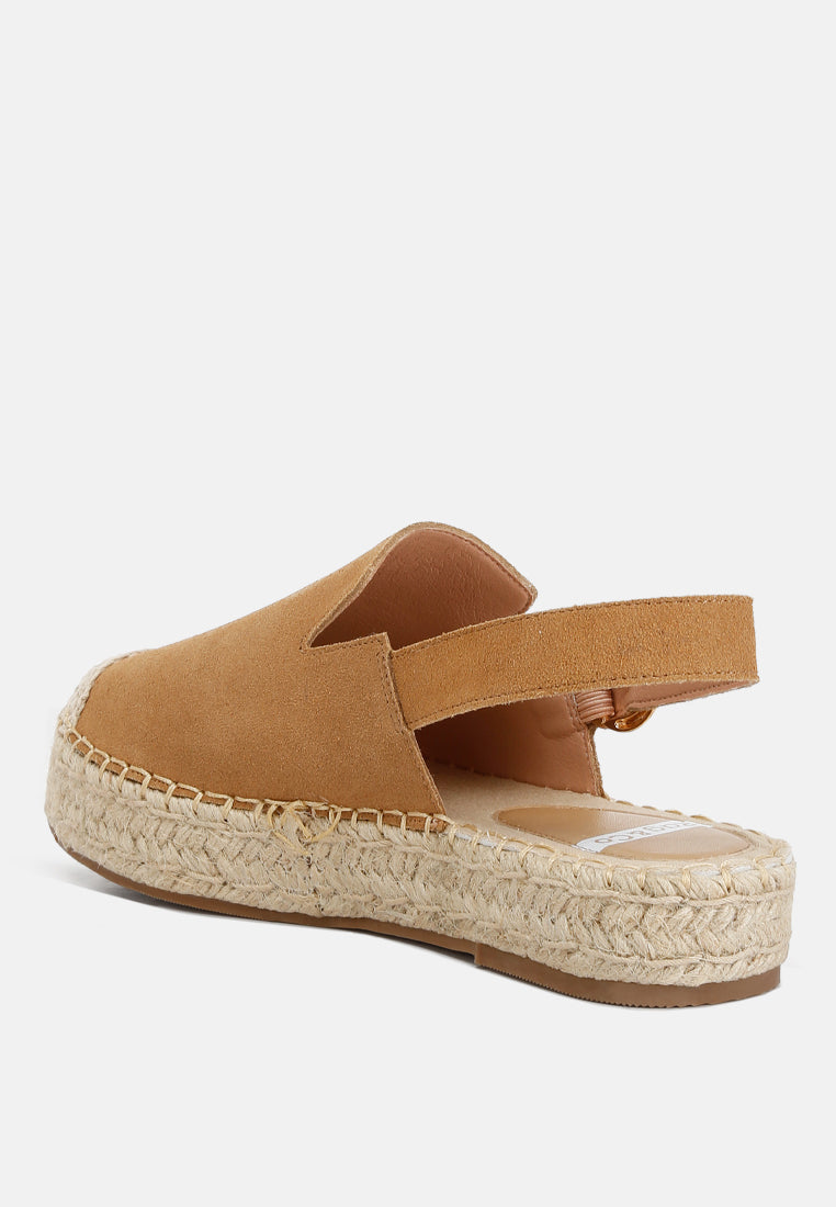 suede slingback strap espadrilles by ruw#color_tan