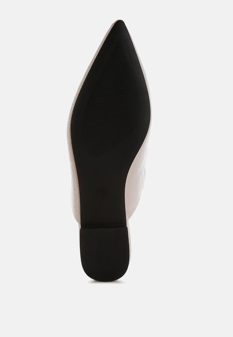 diamante strap glitter mules by ruw#color_beige