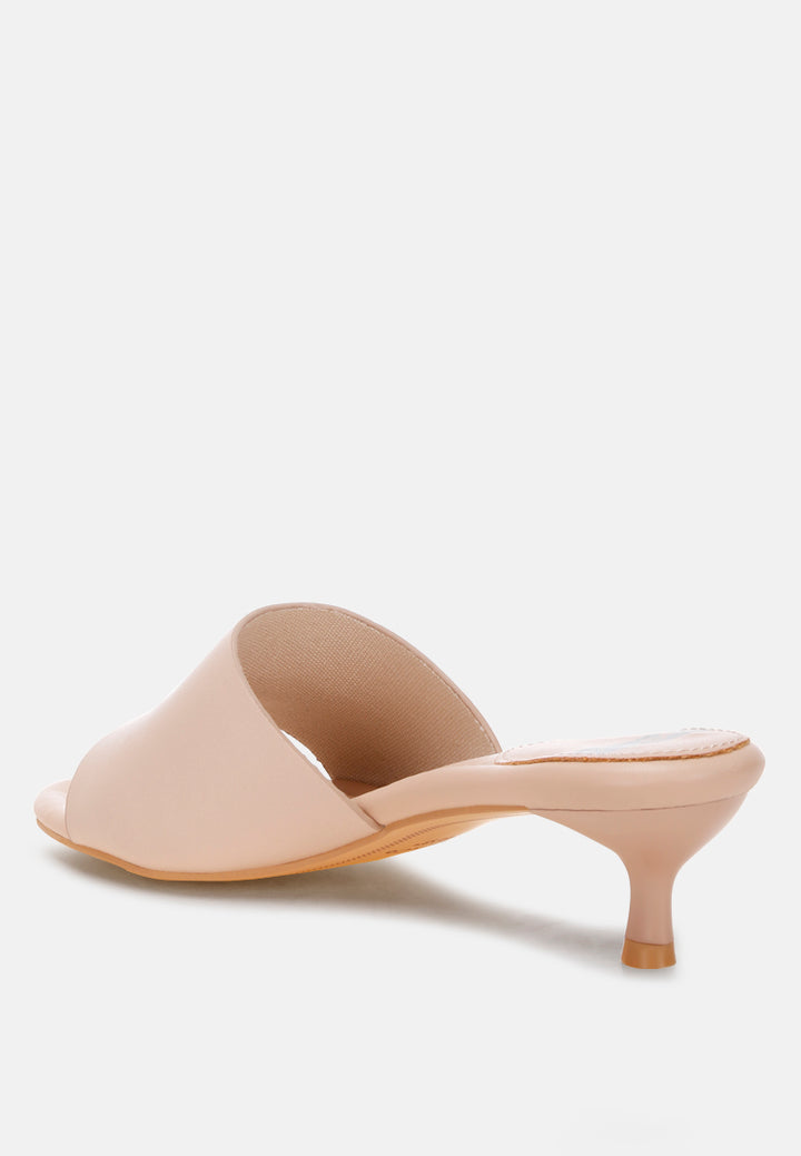 Vizzini Kitten Heel Sandals#color_beige Genuine Leather