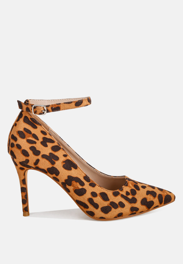 ankle strap stiletto heel pumps by ruw#color_leopard-suede