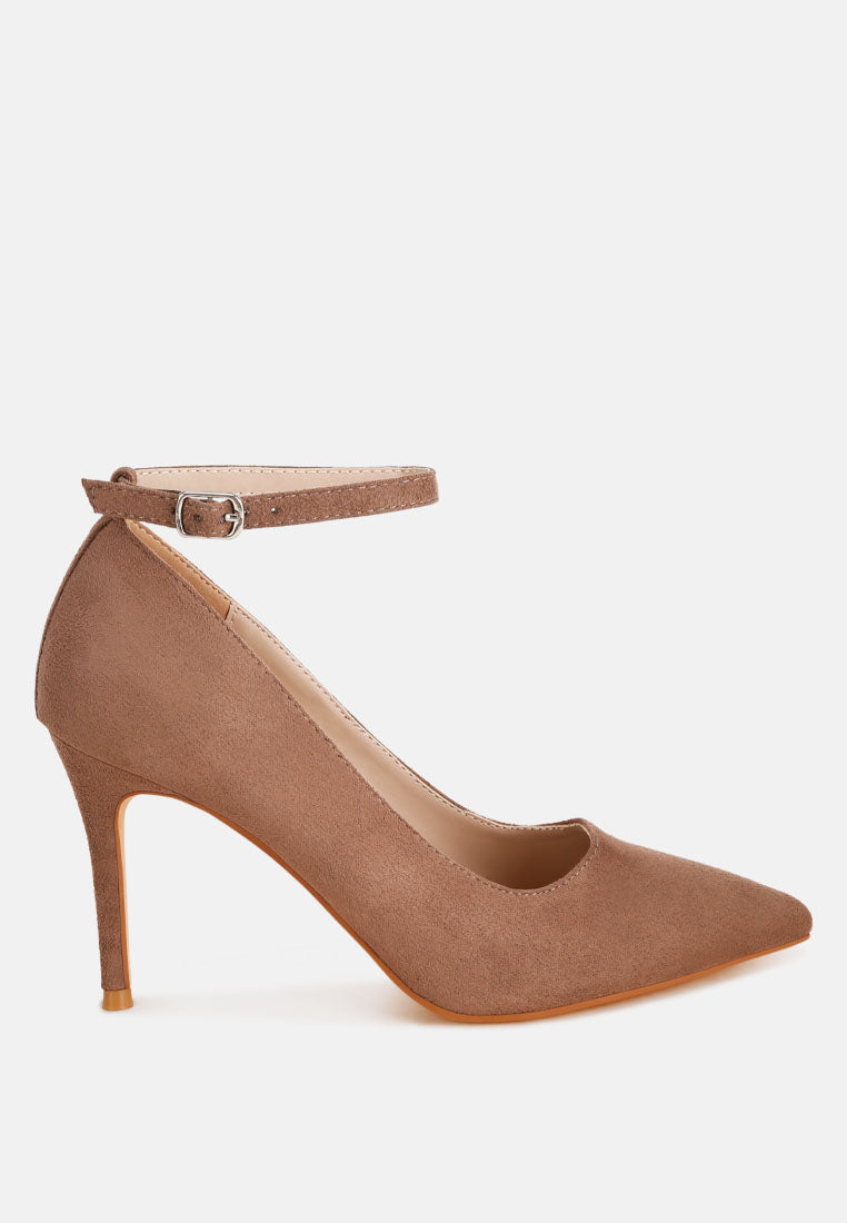 ankle strap stiletto heel pumps by ruw#color_taupe-suede