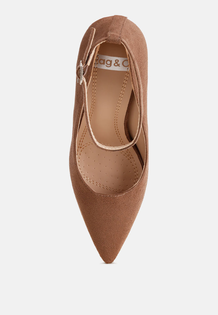 ankle strap stiletto heel pumps by ruw#color_taupe-suede