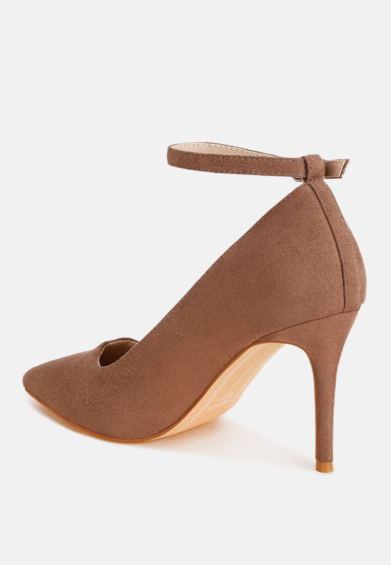 ankle strap stiletto heel pumps by ruw#color_taupe-suede