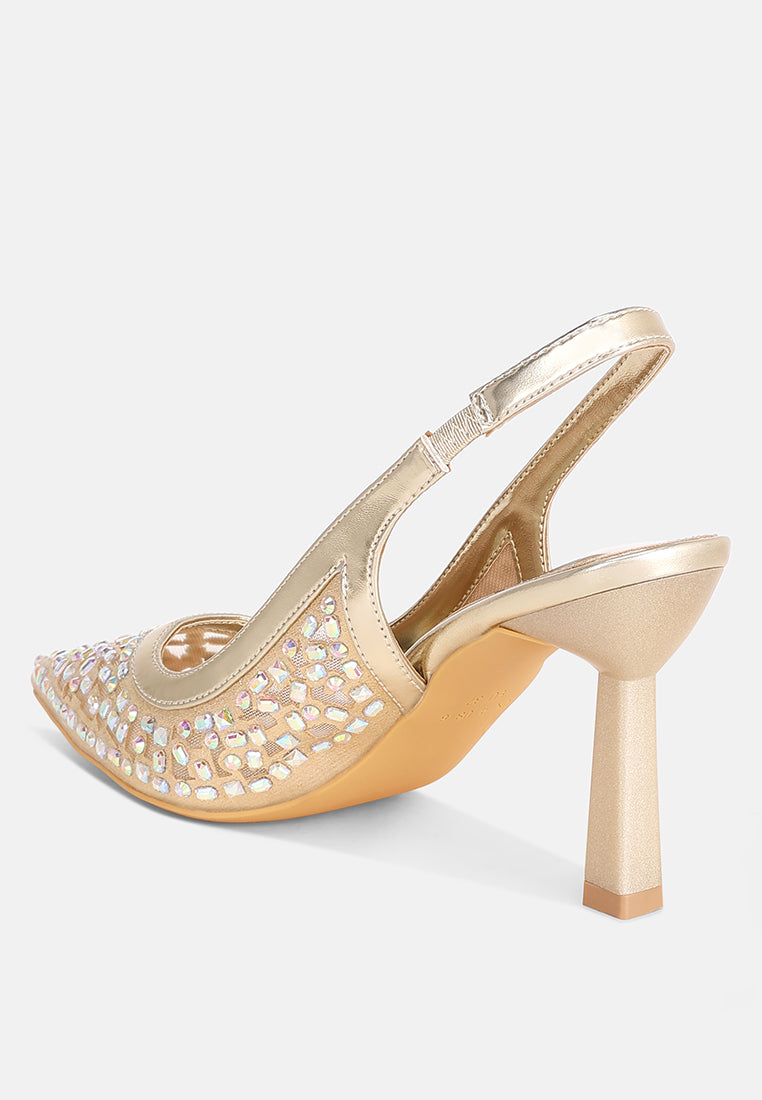 orvana diamante embellished slingback sandals#color_gold-metalic