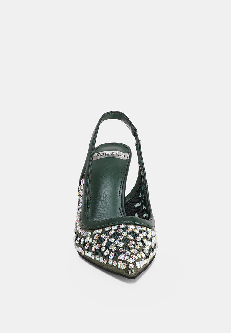 orvana diamante embellished slingback sandals#color_green-smooth