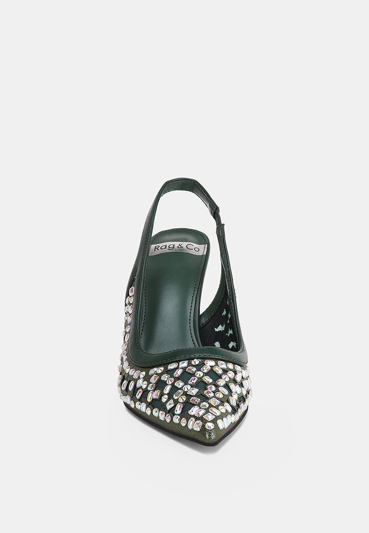orvana diamante embellished slingback sandals#color_green-smooth