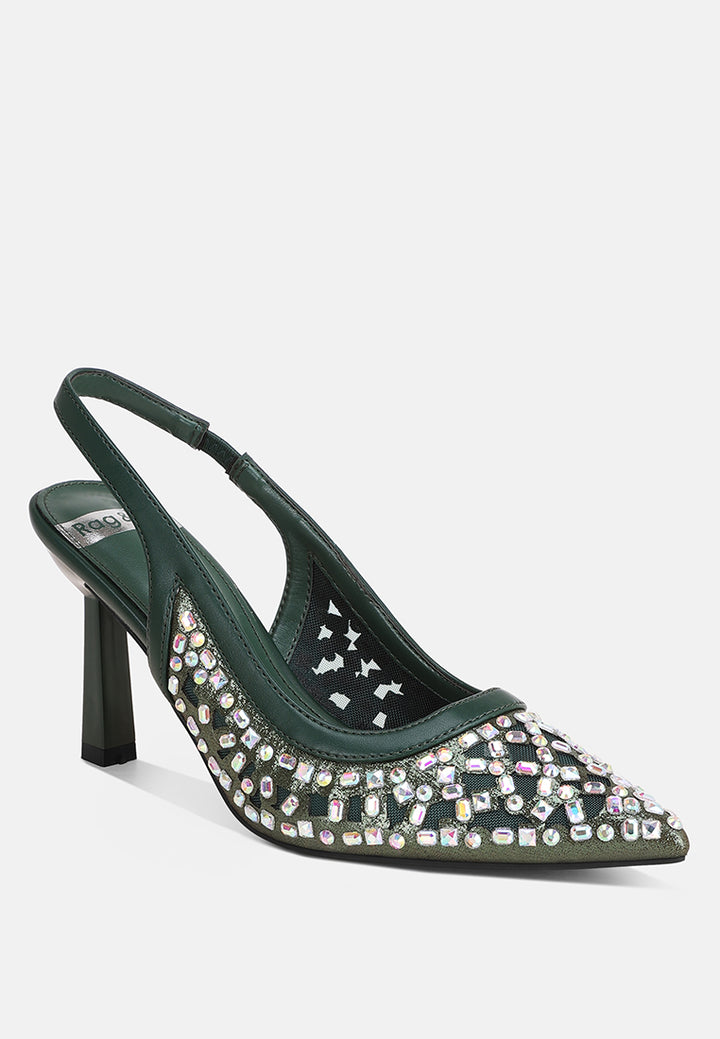 orvana diamante embellished slingback sandals#color_green-smooth