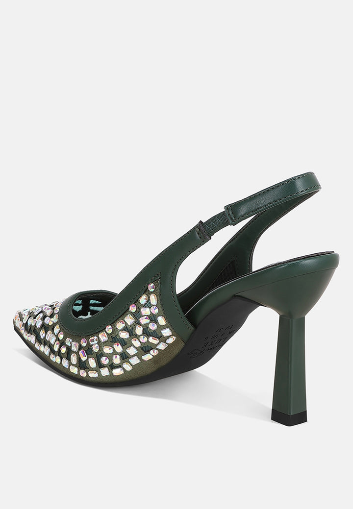 orvana diamante embellished slingback sandals#color_green-smooth
