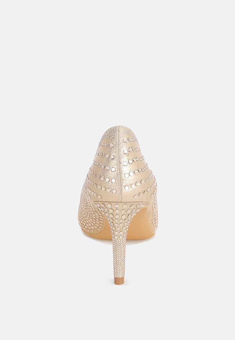 pitchers pointed toe stiletto heels#color_gold-suede
