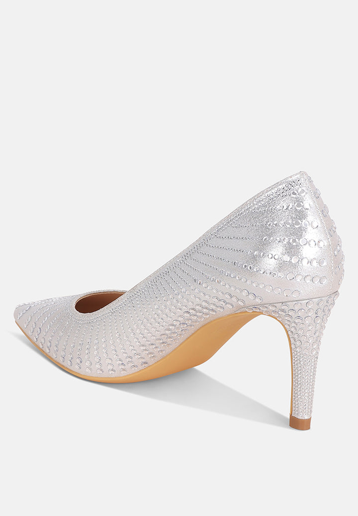 pitchers pointed toe stiletto heels#color_silver-suede