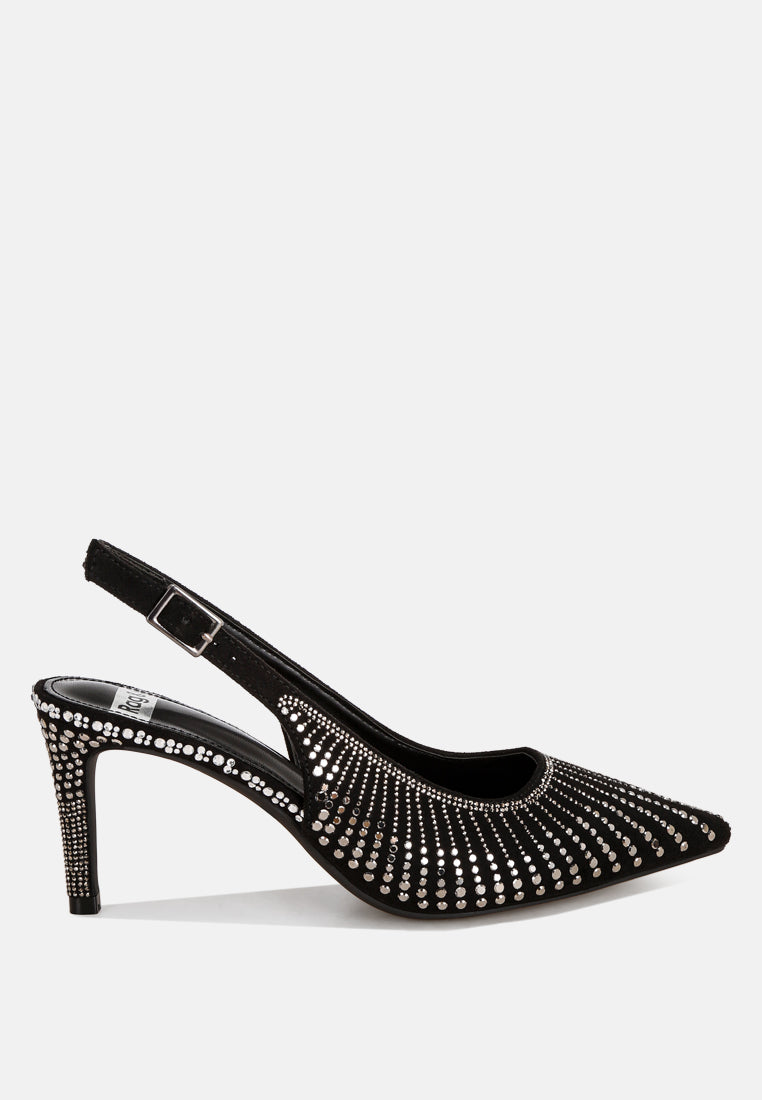 odessa slingback rhinestone embellished heels#color_black-suede