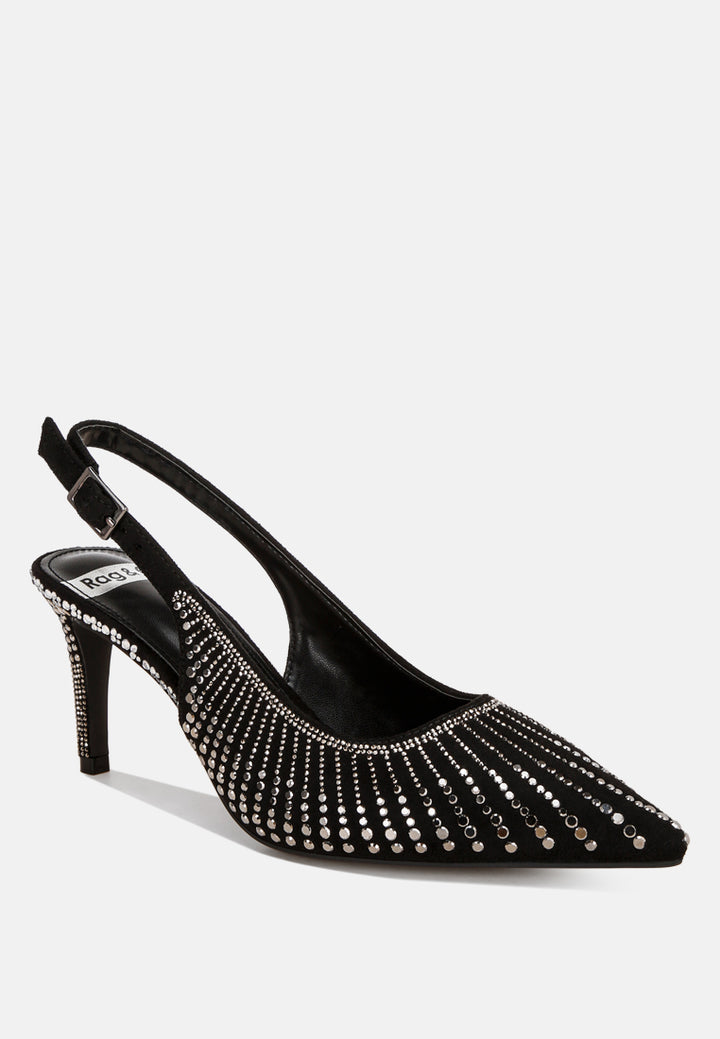 odessa slingback rhinestone embellished heels#color_black-suede