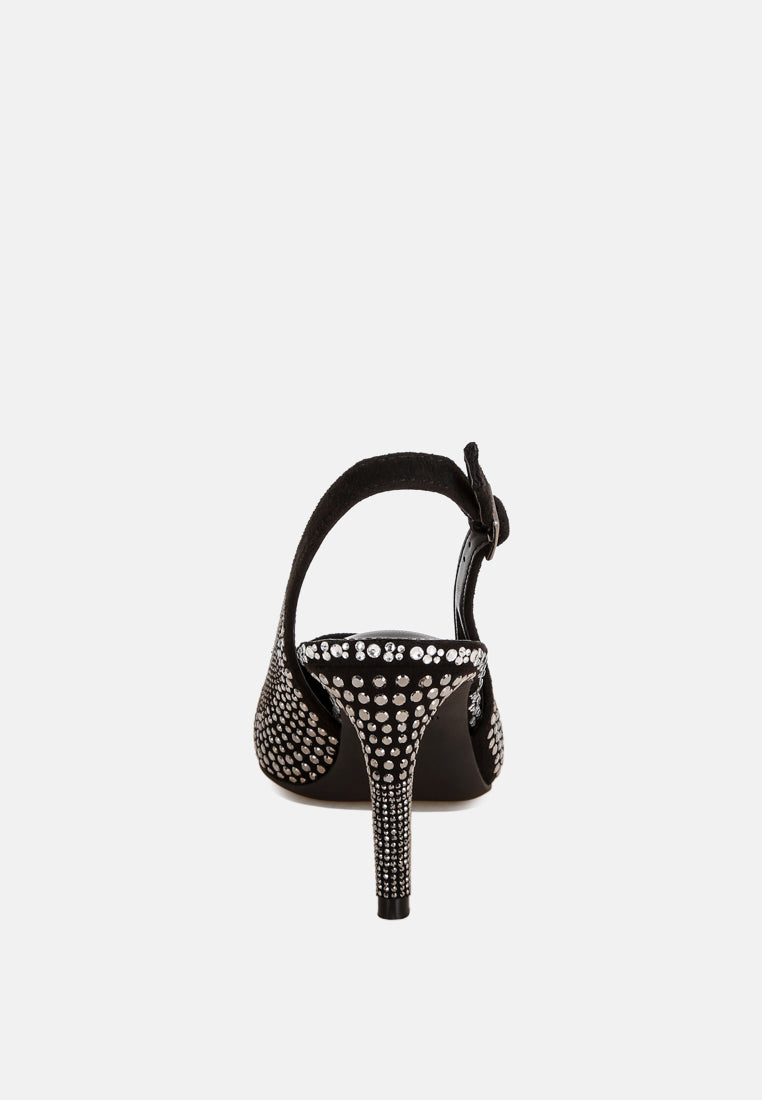 odessa slingback rhinestone embellished heels#color_black-suede