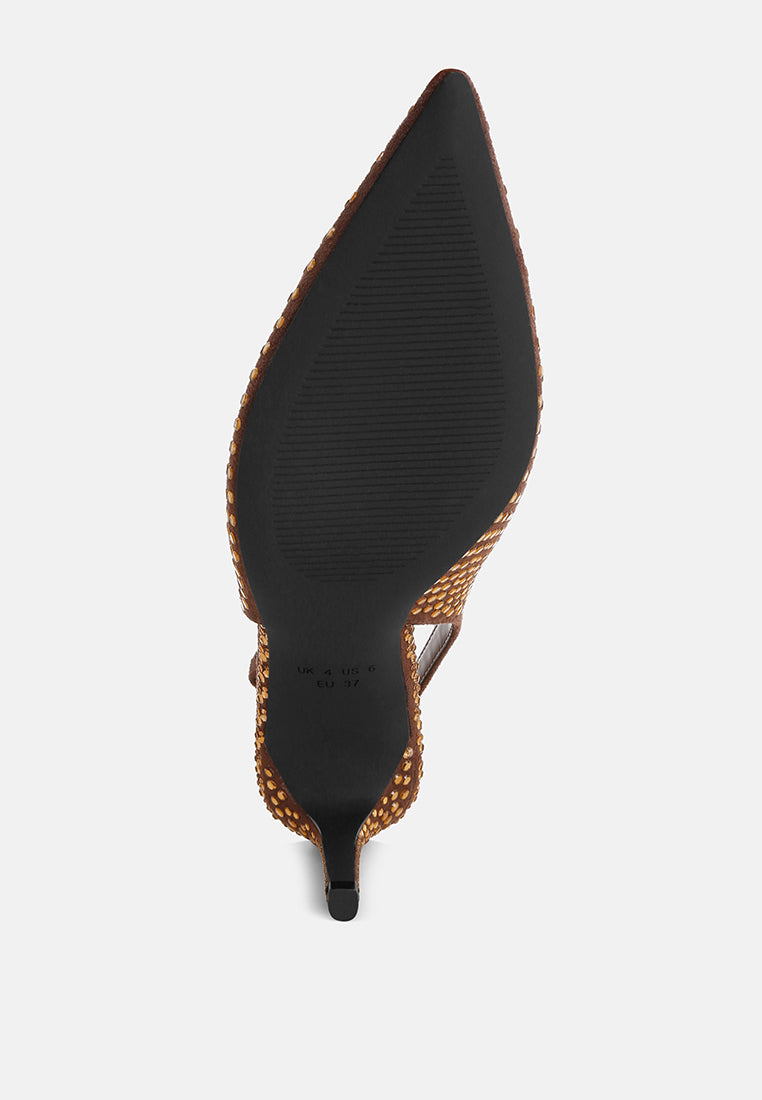 odessa slingback rhinestone embellished heels#color_brown-suede