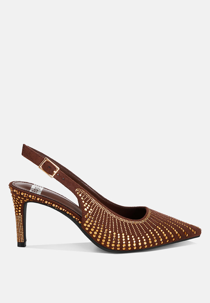 odessa slingback rhinestone embellished heels#color_brown-suede
