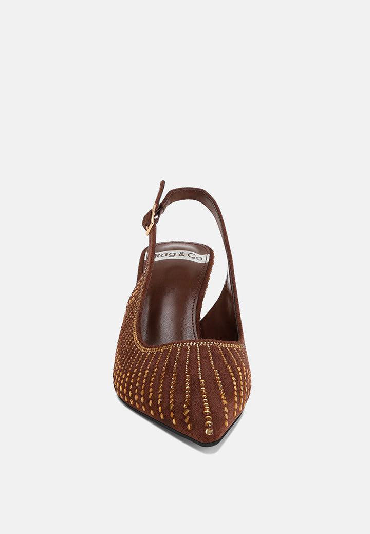 odessa slingback rhinestone embellished heels#color_brown-suede