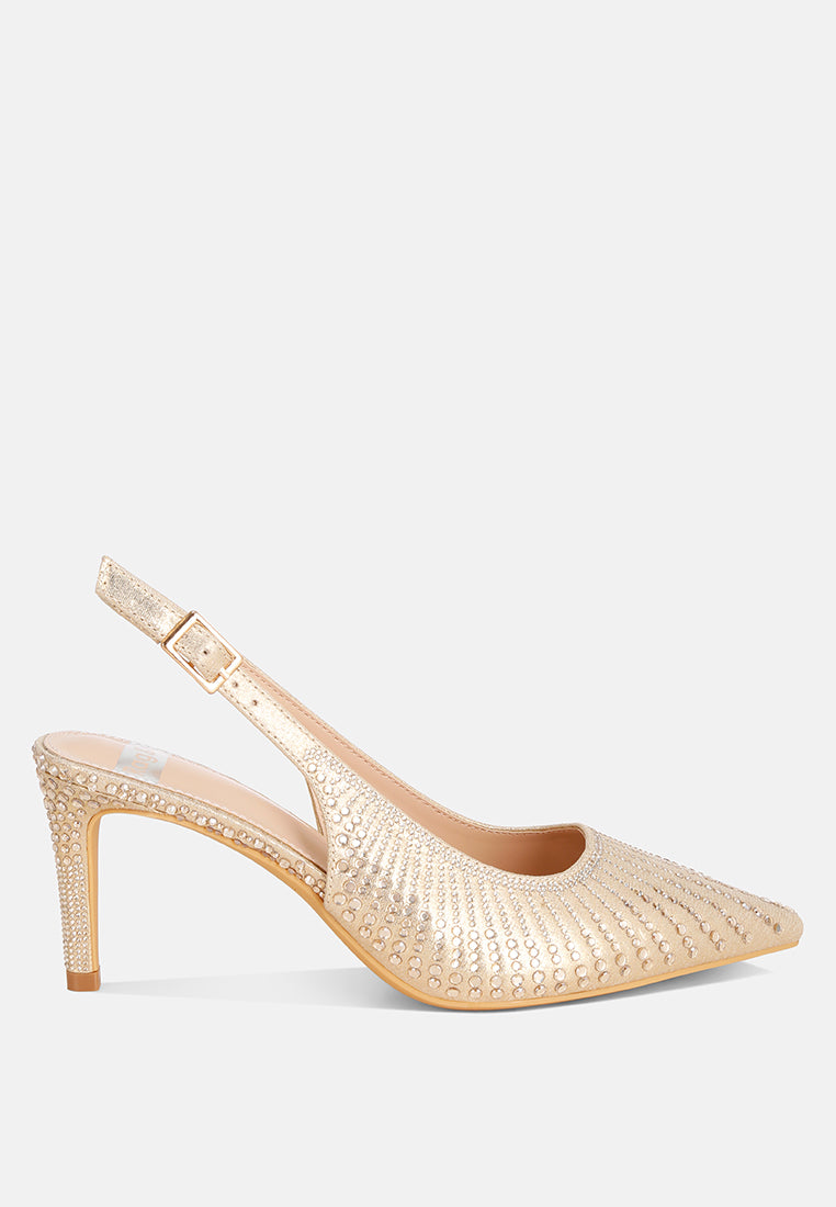 odessa  rhinestone embellished pointed toe heels#color_gold-suede