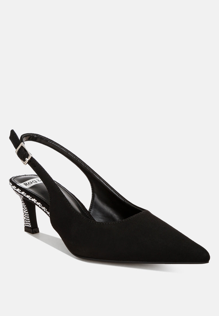 ondrila rhinestones embellished heels#color_black-suede