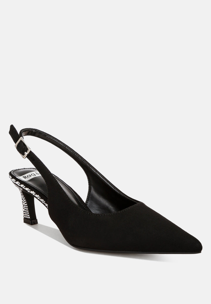 ondrila rhinestones embellished heels#color_black-suede