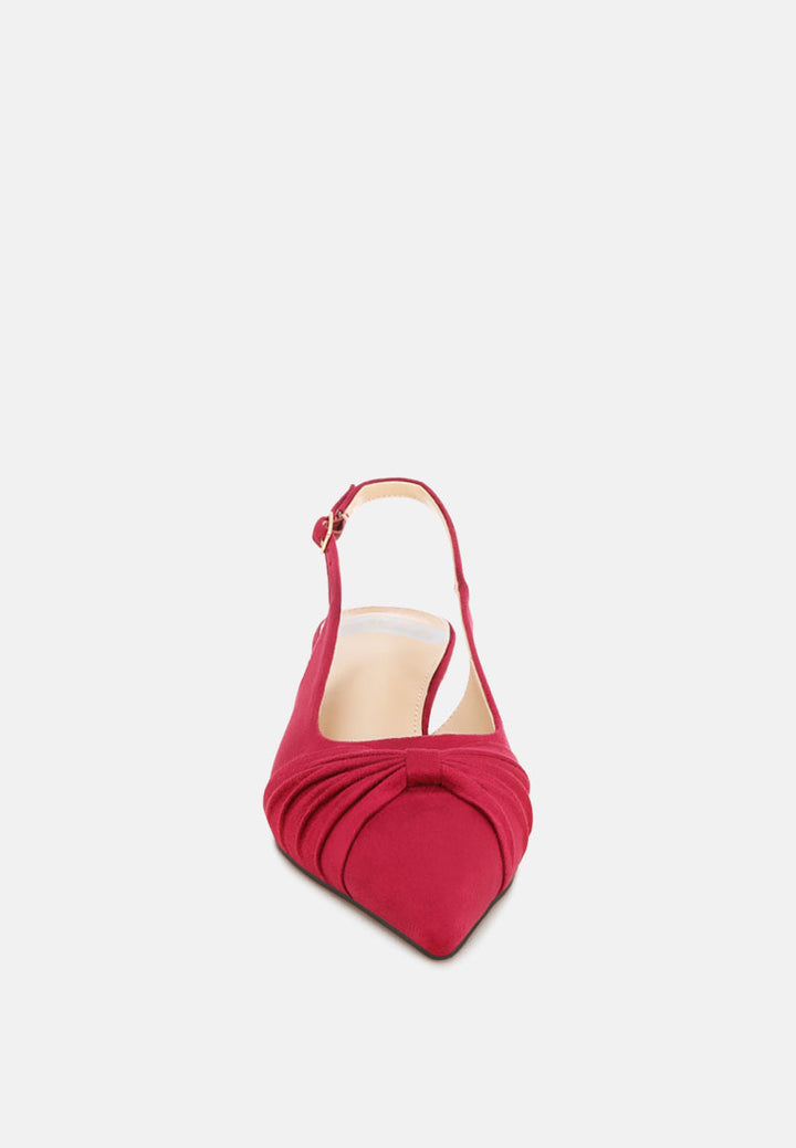 ruched pointed toe slingback heels by ruw#color_burgundy-suede