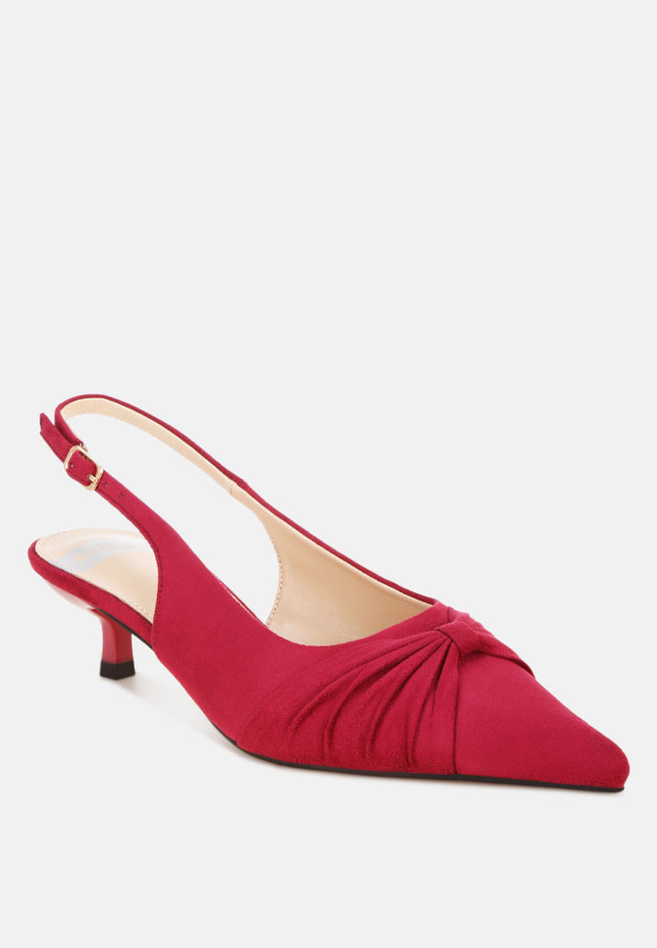 ruched pointed toe slingback heels by ruw#color_burgundy-suede