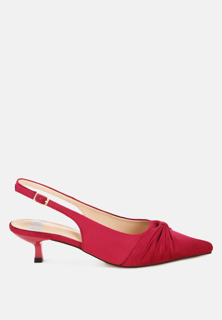 ruched pointed toe slingback heels by ruw#color_burgundy-suede
