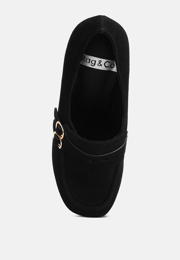 square toe loafer platform heels#color_black